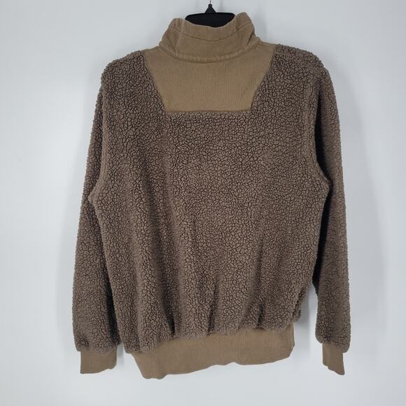 Sweaty Betty Brown Faux Sheerling Teddy Quarter Zip Jacket M - Picture 8 of 9
